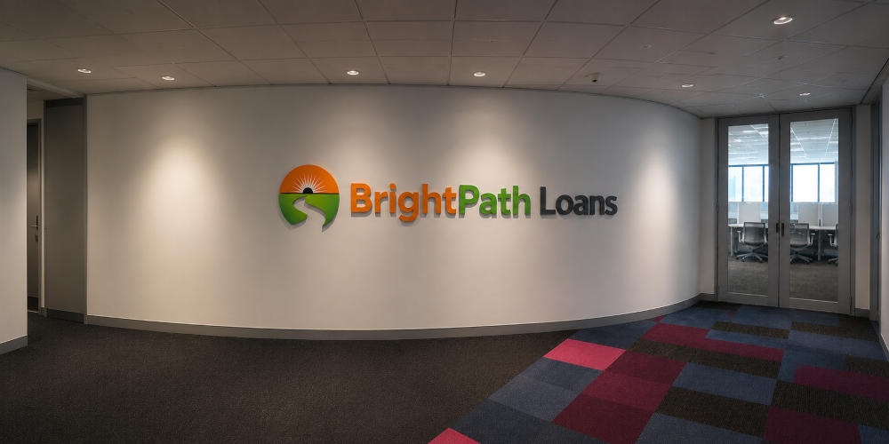 BrightPath Loans office lobby in Irvine, California
